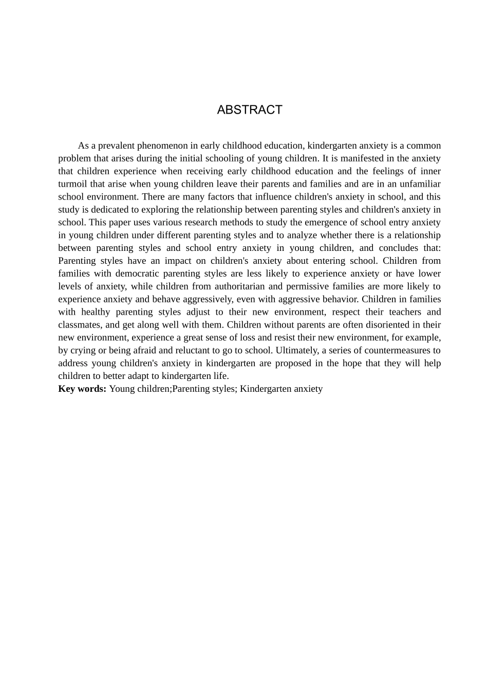 23年WP定稿__学前教育_父母教养方式对幼儿入园焦虑影响的研究.docx_第3页