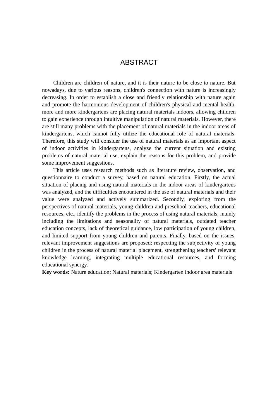 23年WP定稿__ 学前教育_ 幼儿园室内区域中自然材料投放的现状研究.docx_第3页