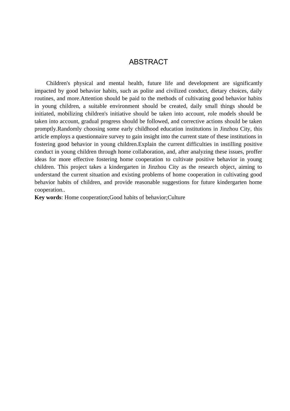 23年WP定稿_学前教育_家园合作培养幼儿良好行为习惯的调查研究.docx_第3页