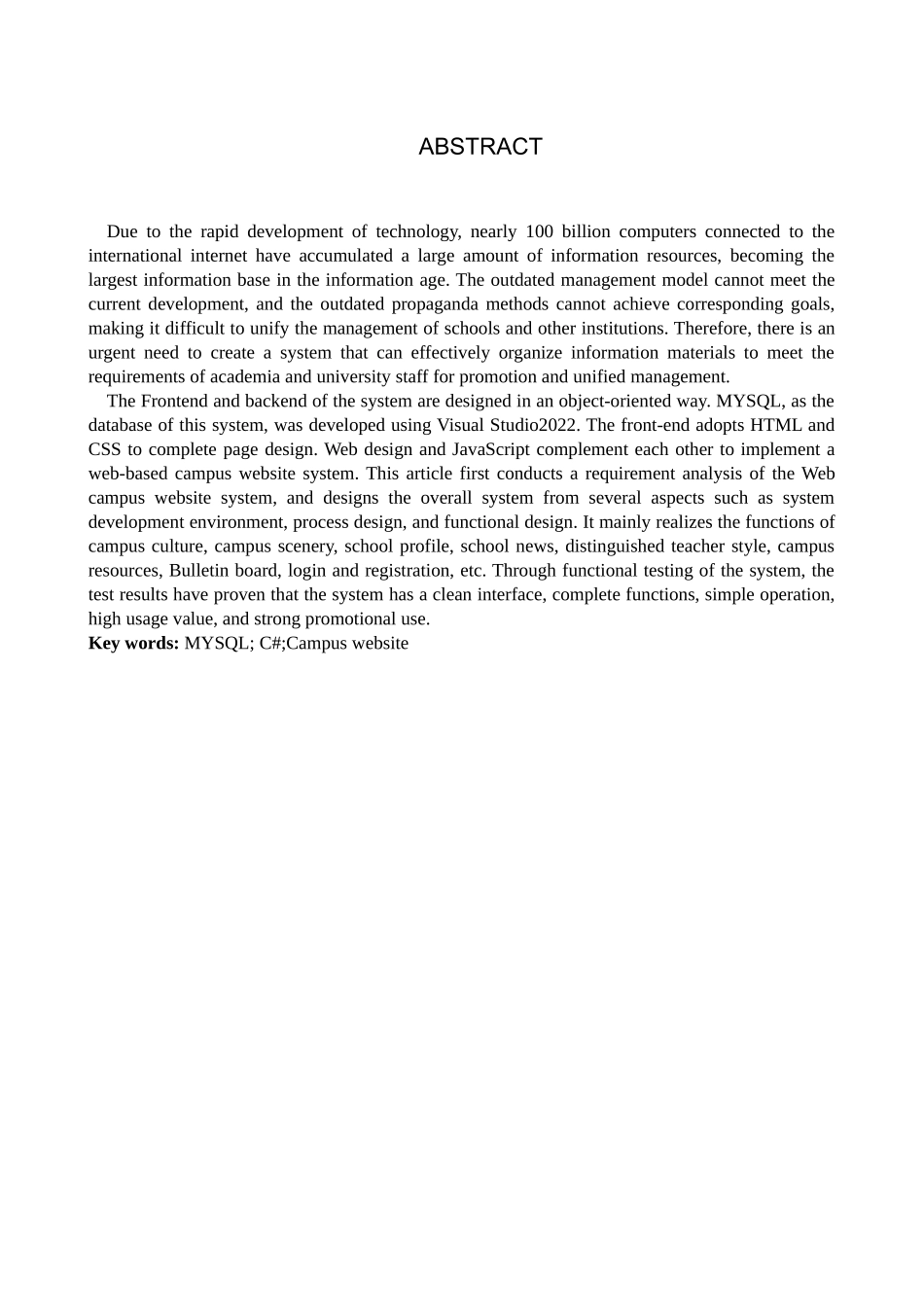 23年WP定稿-计算机科学与技术-基于Web校园网站系统的设计与实现.docx_第3页