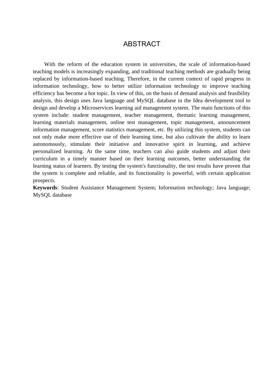 23年WP定稿--计算机科学与技术-基于Java的微服务助学管理系统的设计与实现.docx_第3页