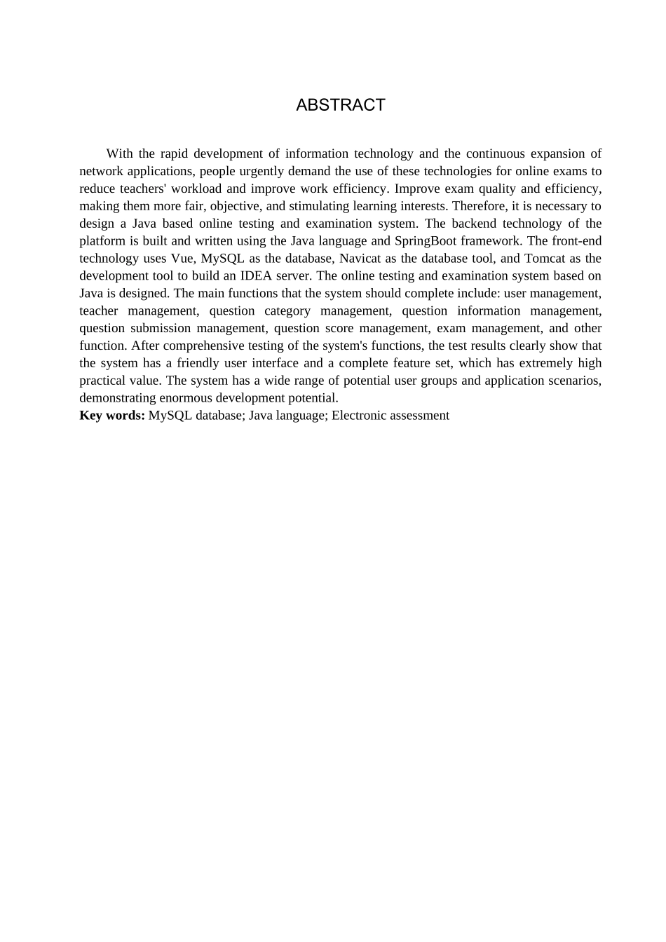 23年WP定稿--计算机科学与技术-基于Java的在线测验与考试系统的设计与实现.docx_第3页