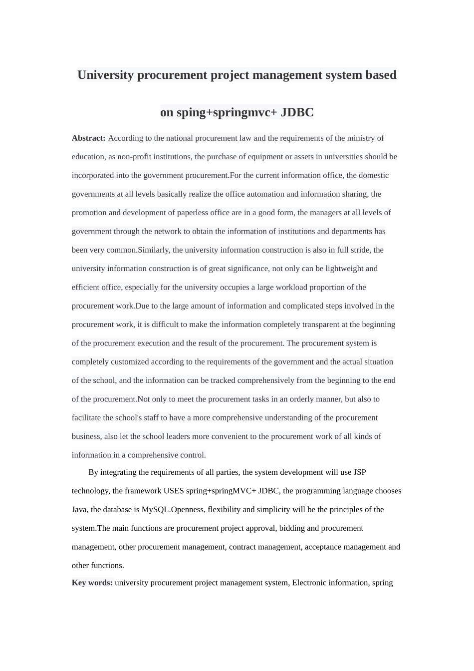 21年高质量-计算机科学与技术-基于sping+springmvc+jdbc的高校采购项目管理系统-.docx_第2页