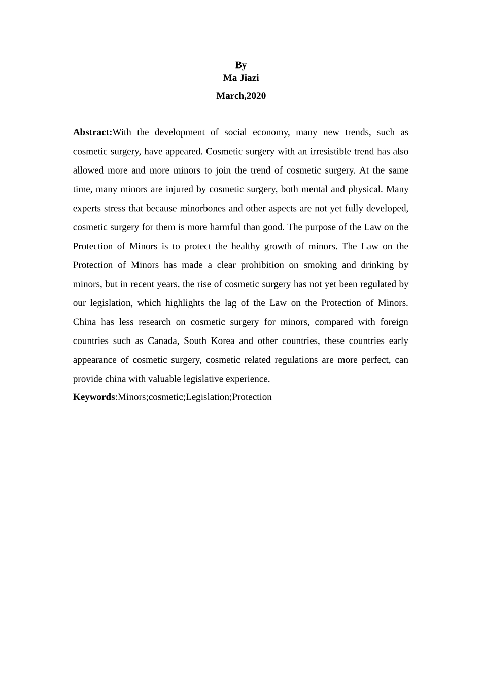 20年精品(本)法学-试论未成年人整容的法律规制-.docx_第3页