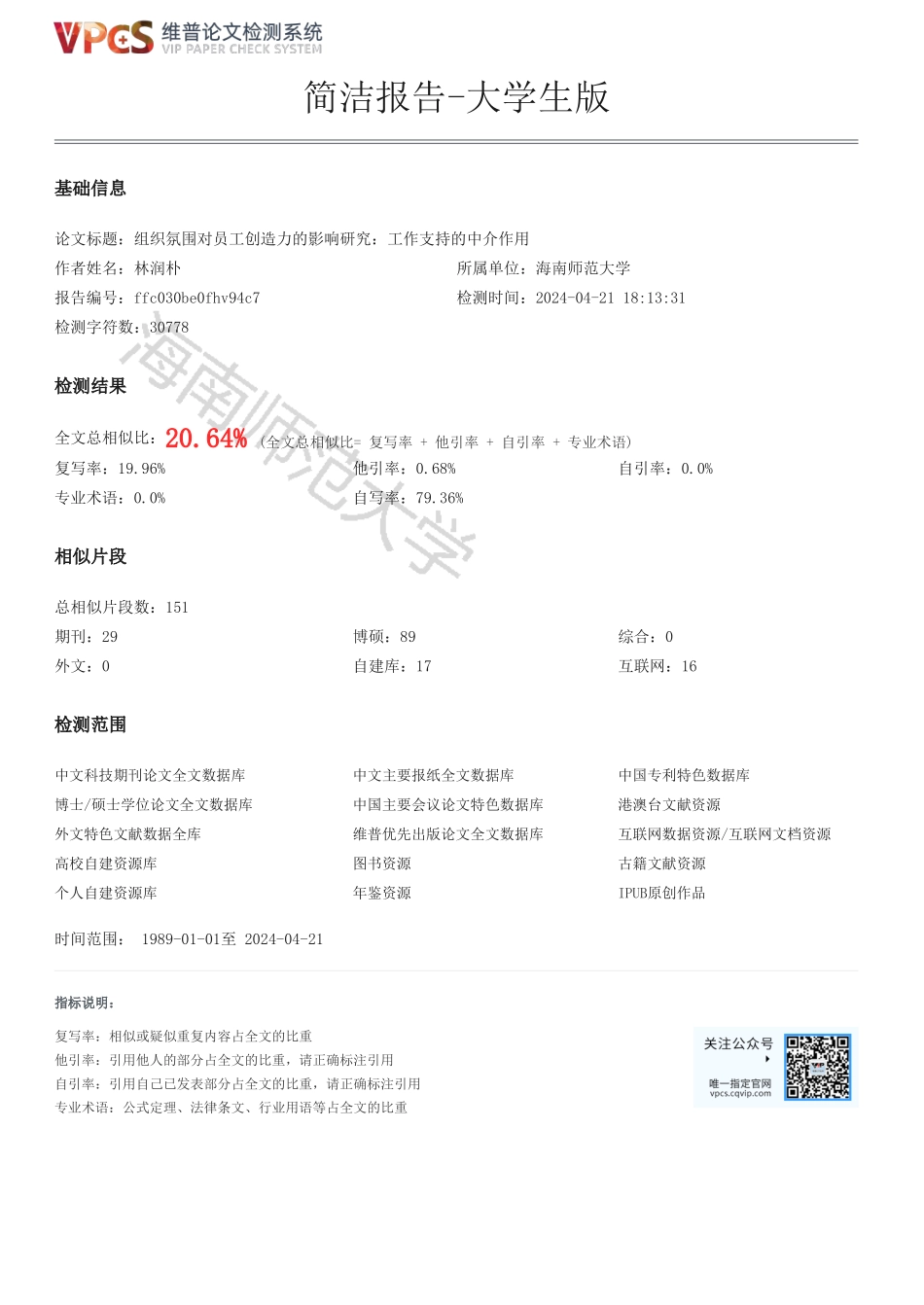 组织氛围对员工创造力的影响研究：工作支持的中介作用重20.64%附件2.pdf_第1页